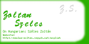 zoltan szeles business card