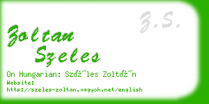 zoltan szeles business card